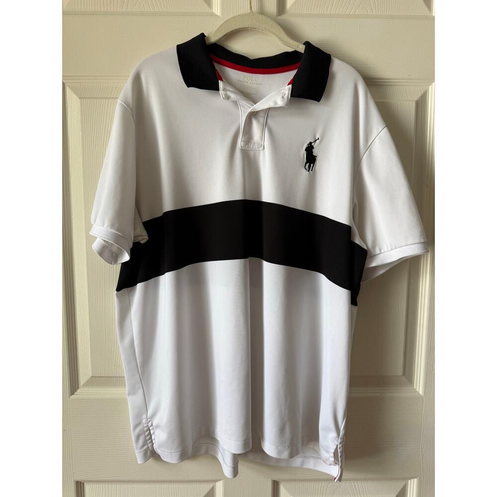 Polo Ralph Lauren Big Pony Performance Polo Shirt Mens XXL 2 Button Preppy